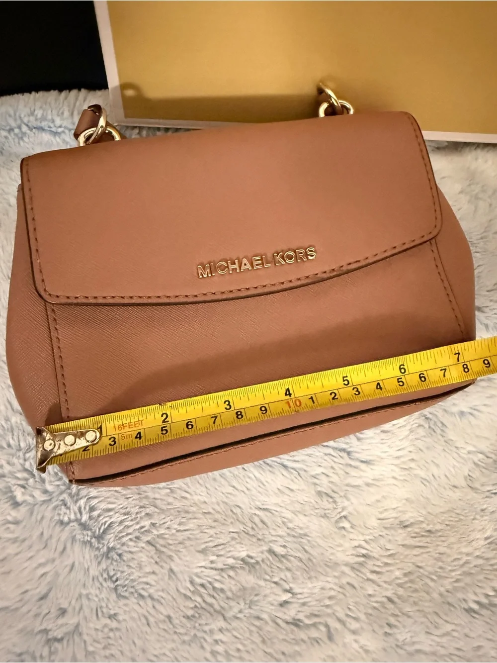 Michael Kors Mini Top-Handle Satchel in Dusty Rose Brown